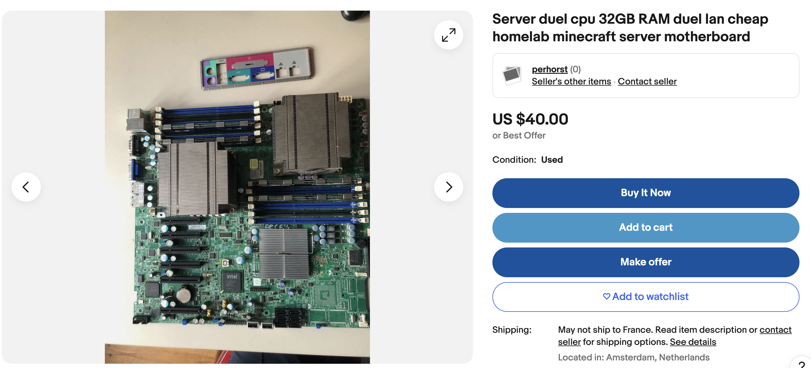 A used motherboard with cpu